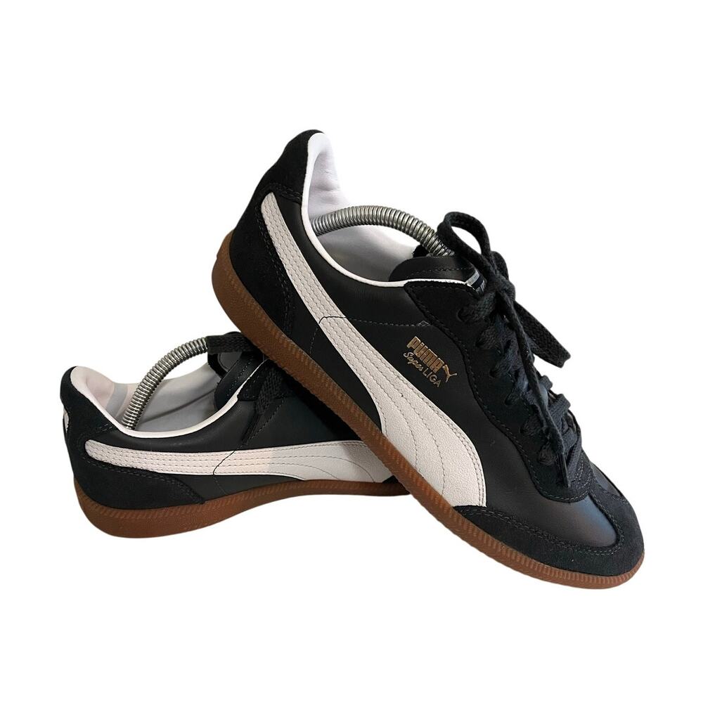 Puma | Size 10 Super Liga OG Retro low-top sneakers Black & White